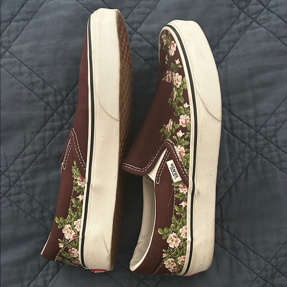 Vans Floral Slip-On Sneakers - Brown and Pink - Picture 3 of 4
